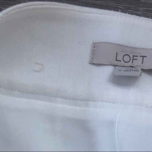 LOFT White Crochet Lace Inset Mini Skirt | Sz 4 - Picture 6 of 9